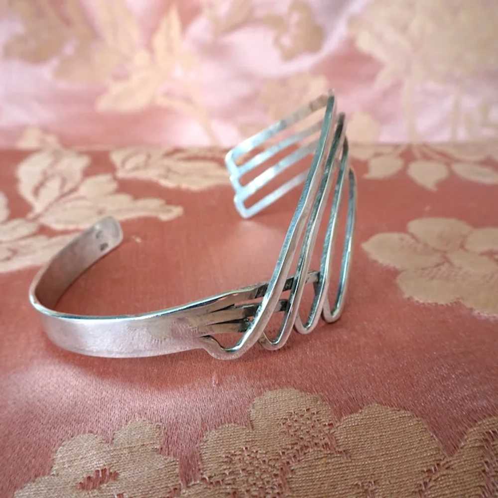 FABULOUS Modernist Sterling Silver Bracelet, Eye … - image 2