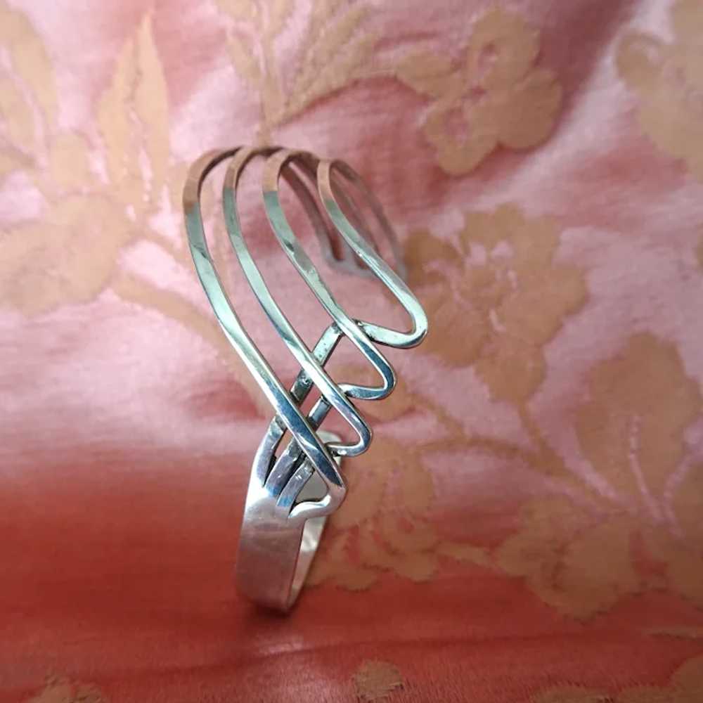 FABULOUS Modernist Sterling Silver Bracelet, Eye … - image 3