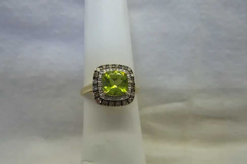 Lovely Solid 14kt Natural  Cushion Cut Peridot an… - image 9