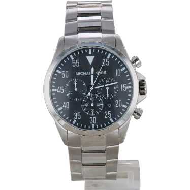 Michael Kors "Gage" Black and Stainless Men's Watc