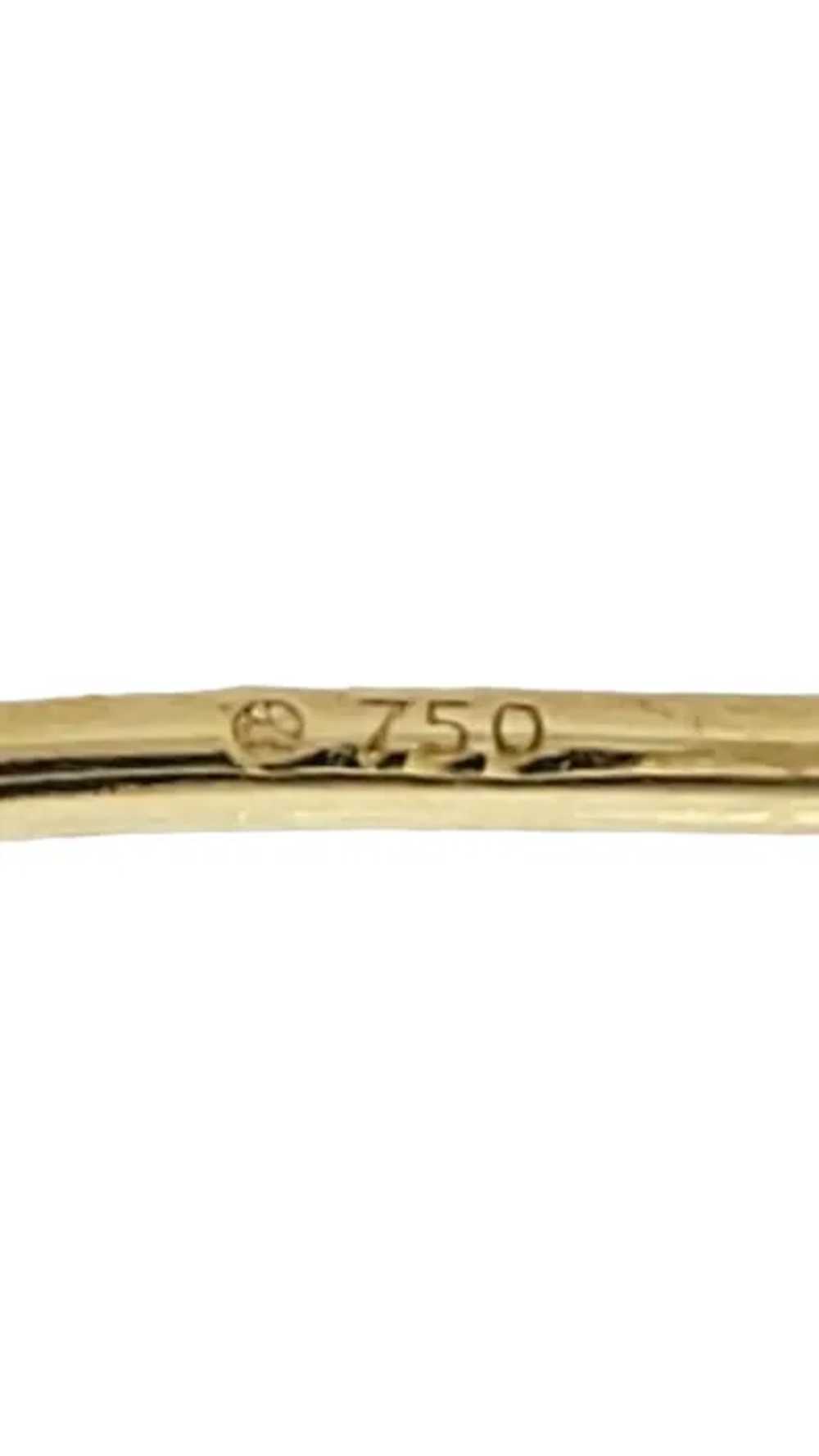 18K Yellow Gold Bow Stud Earrings #16874 - image 3