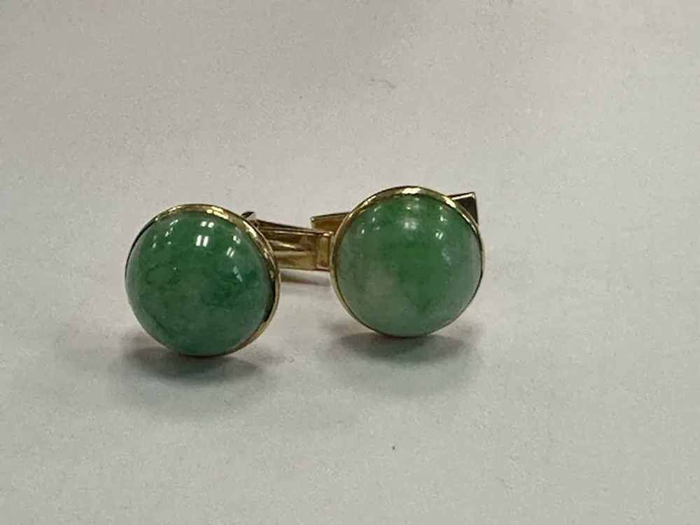 14k Apple Jade Cufflinks - image 12