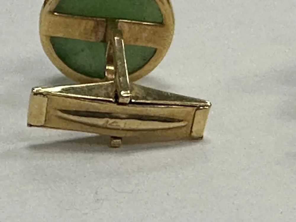 14k Apple Jade Cufflinks - image 5