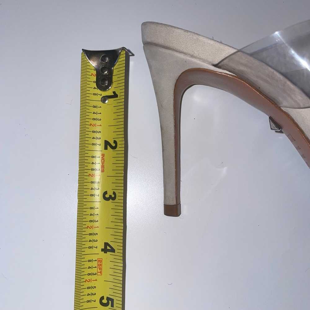 Schutz Ivory Suede and Clear Plastic Stiletto Hee… - image 9