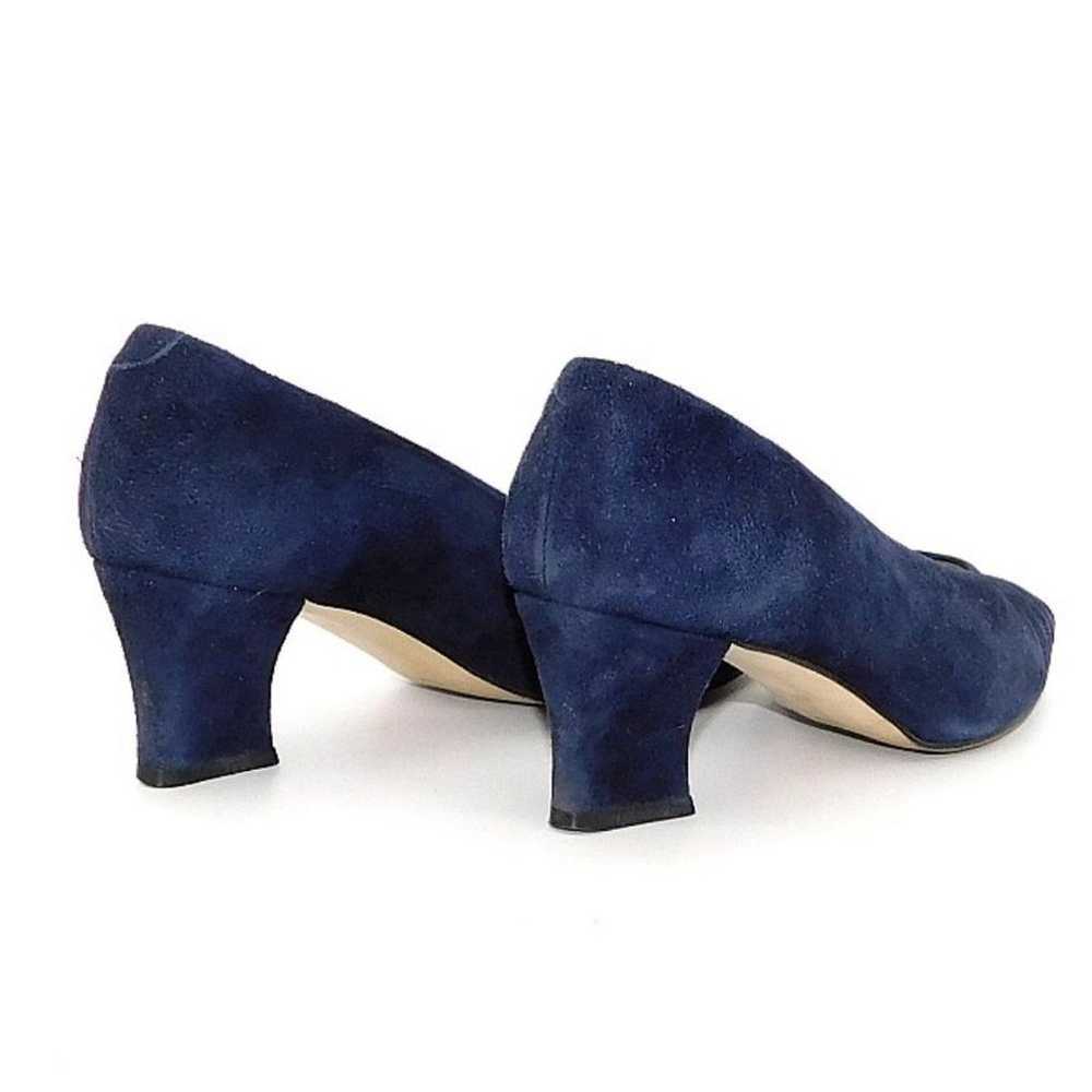 Pappagallo Blue Suede/Leather Heel Pump Size 8 - image 10
