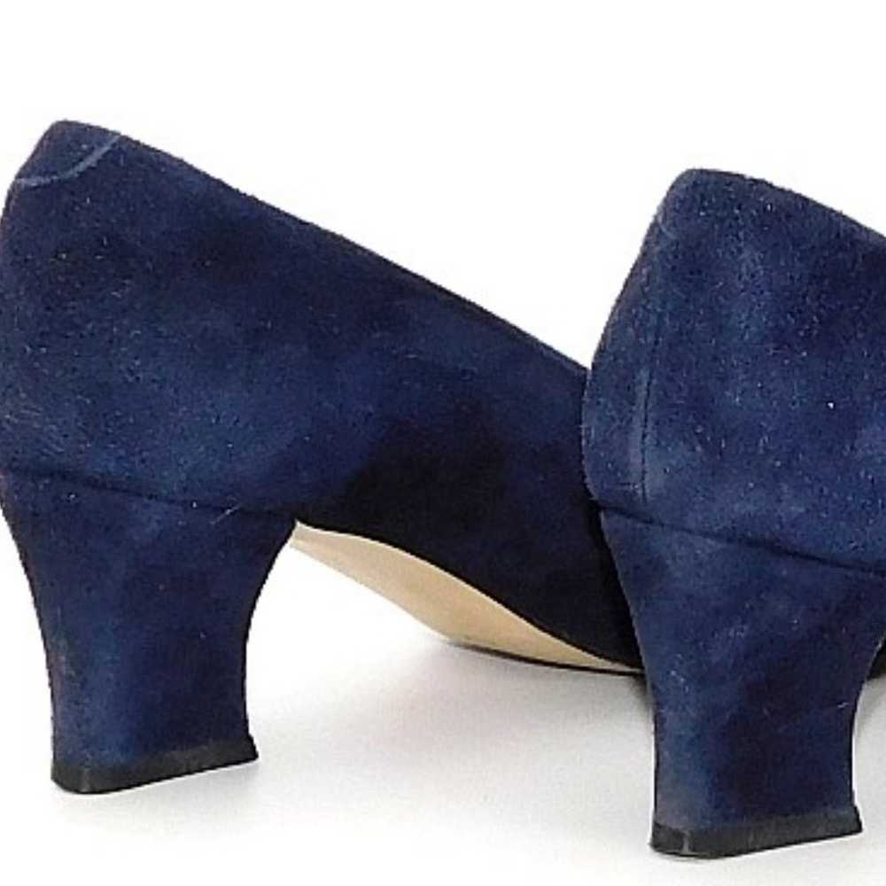 Pappagallo Blue Suede/Leather Heel Pump Size 8 - image 11