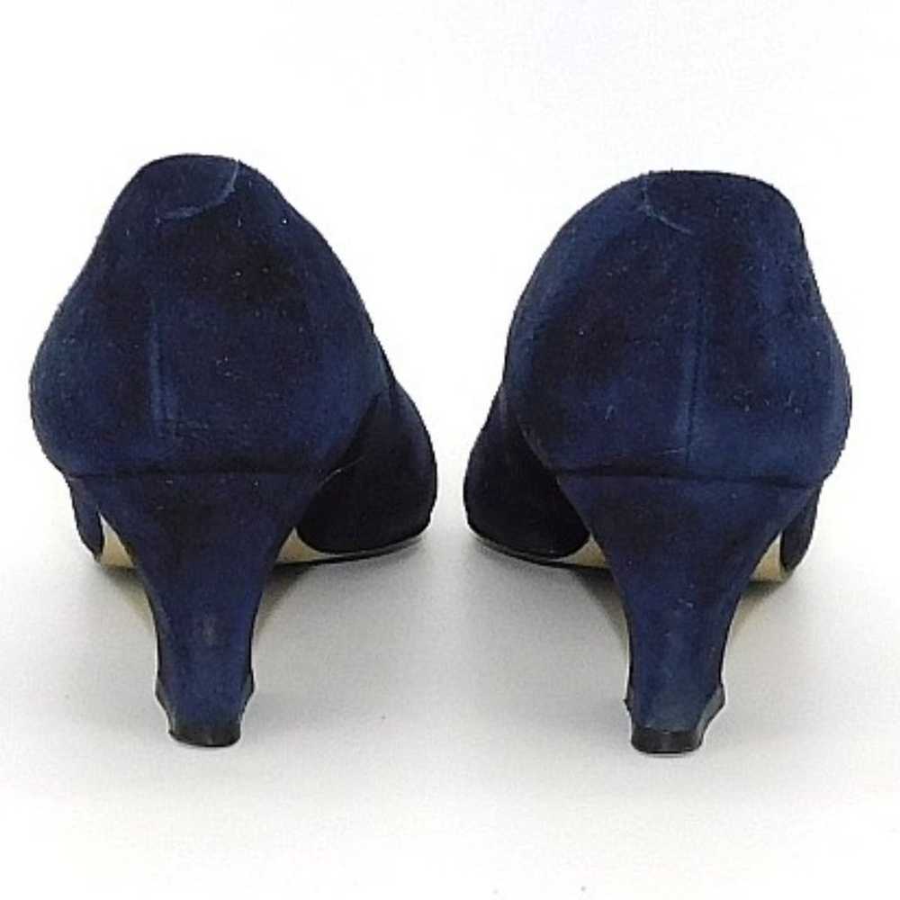 Pappagallo Blue Suede/Leather Heel Pump Size 8 - image 12