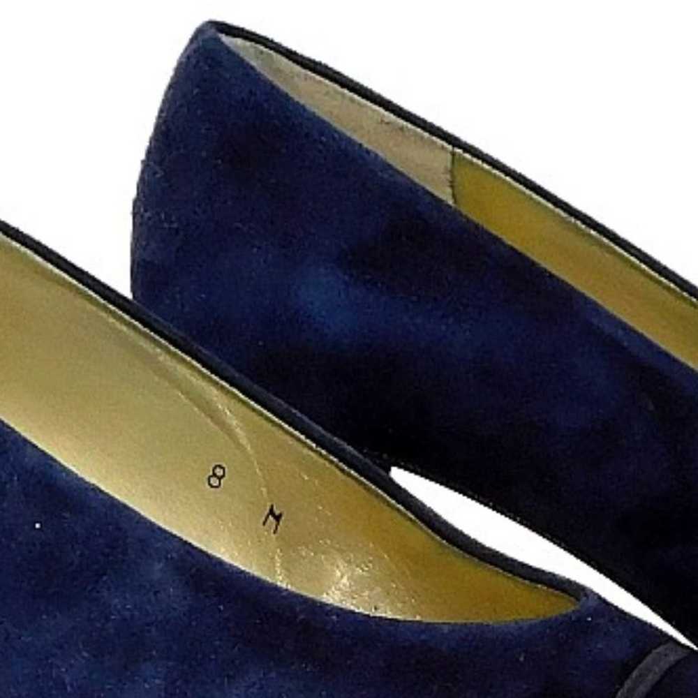 Pappagallo Blue Suede/Leather Heel Pump Size 8 - image 5