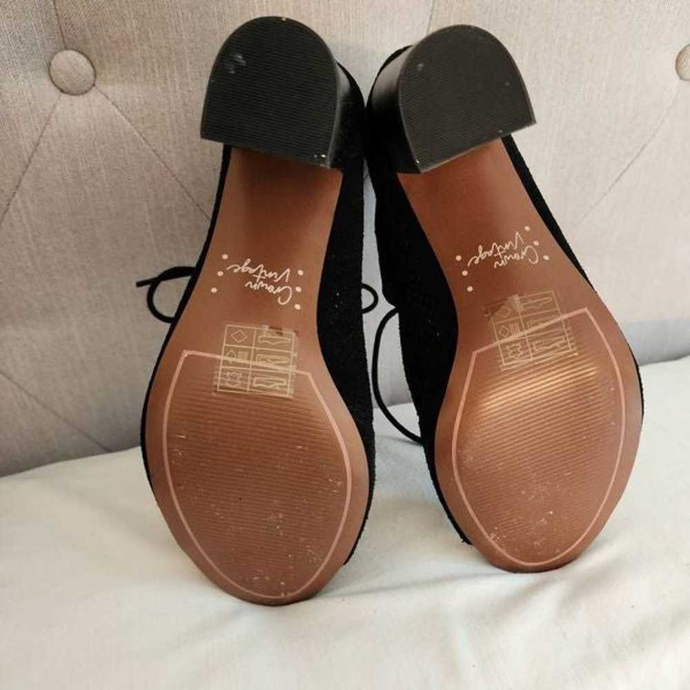 Crown Vintage Stock Heel tie up Leather Shoes Siz… - image 5