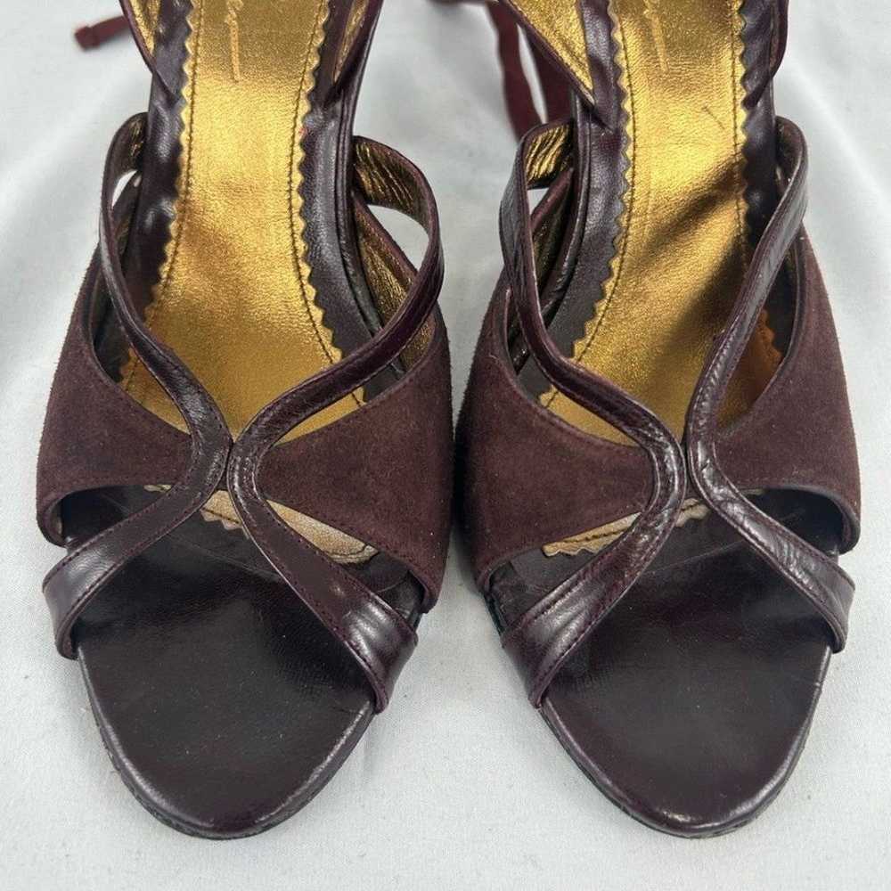 Nicole Miller Burgundy Maroon and Gold Strappy Sa… - image 2