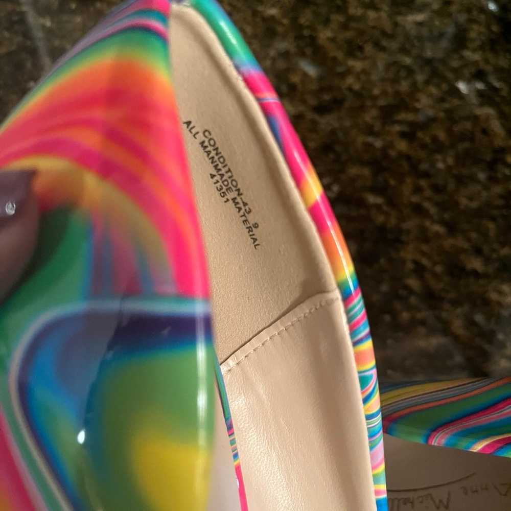 Anne Michelle rainbow abstract pumps heels - image 6