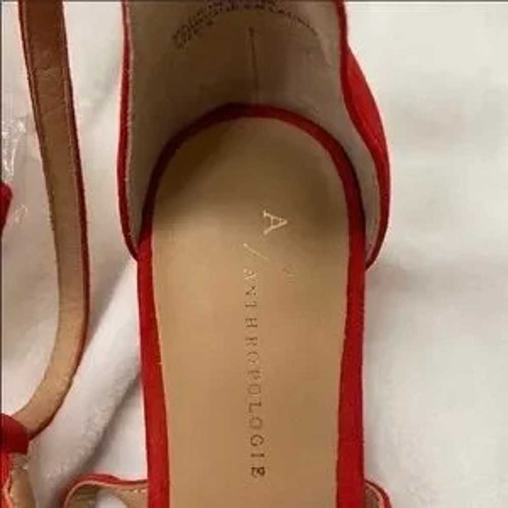 NWOB Anthropologie Tassel Heeled Sandals in Red, … - image 11