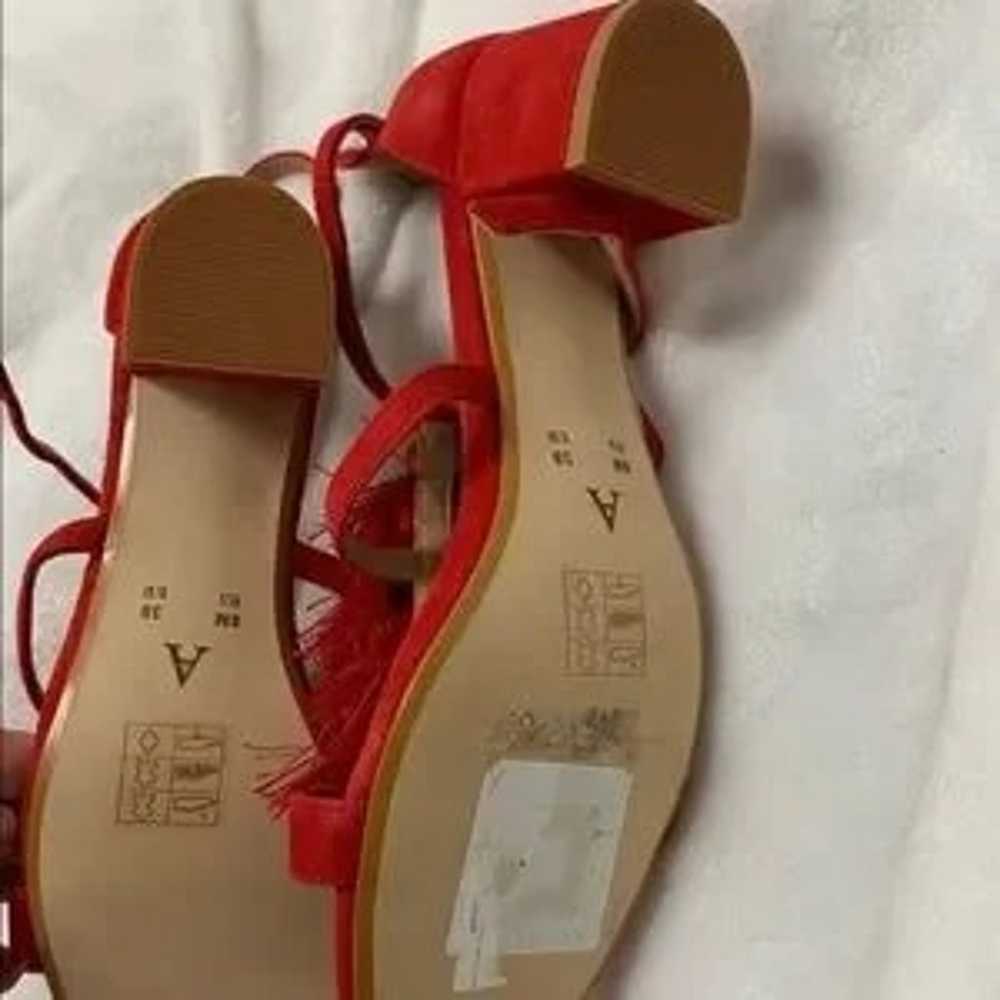 NWOB Anthropologie Tassel Heeled Sandals in Red, … - image 12