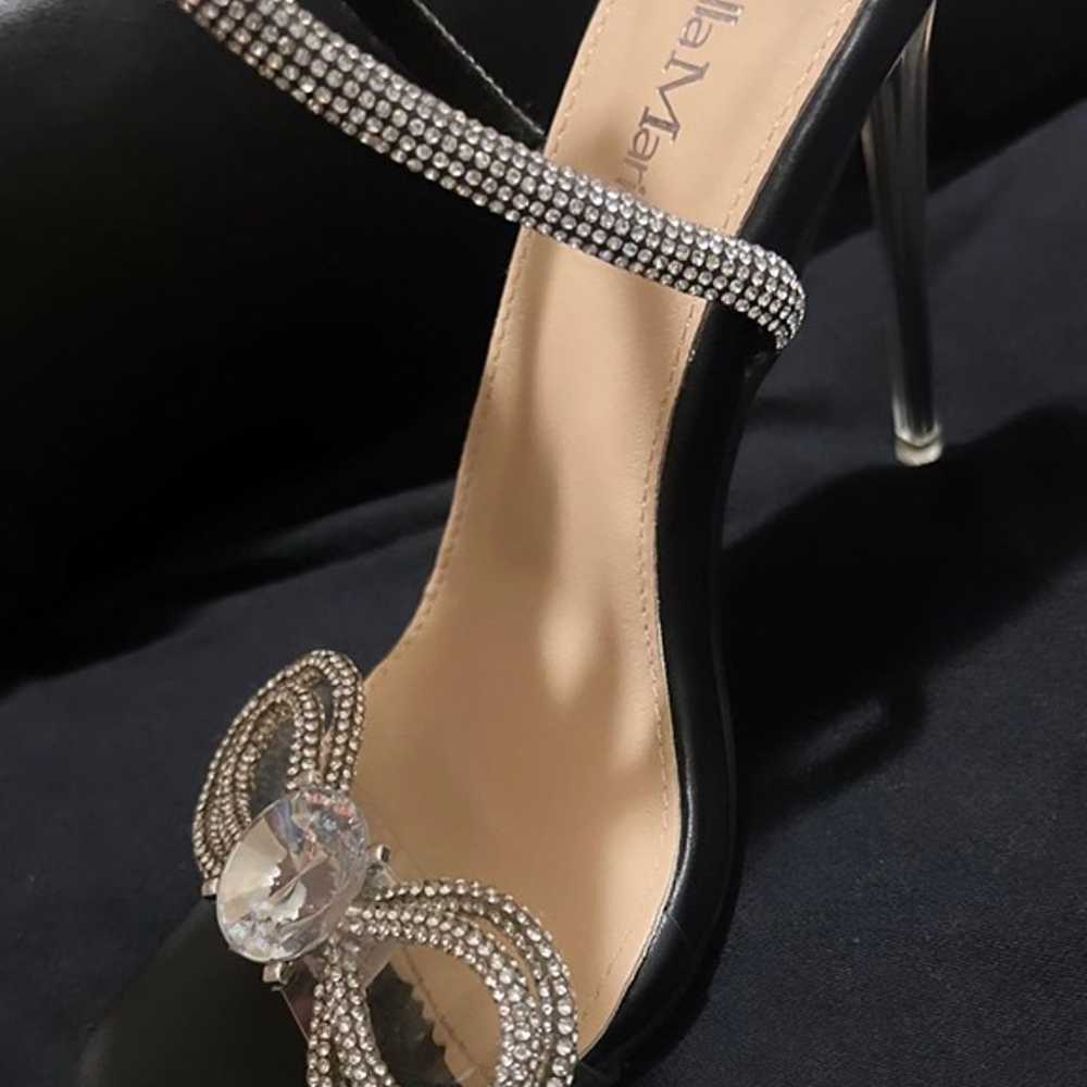 Black bow heels - image 5