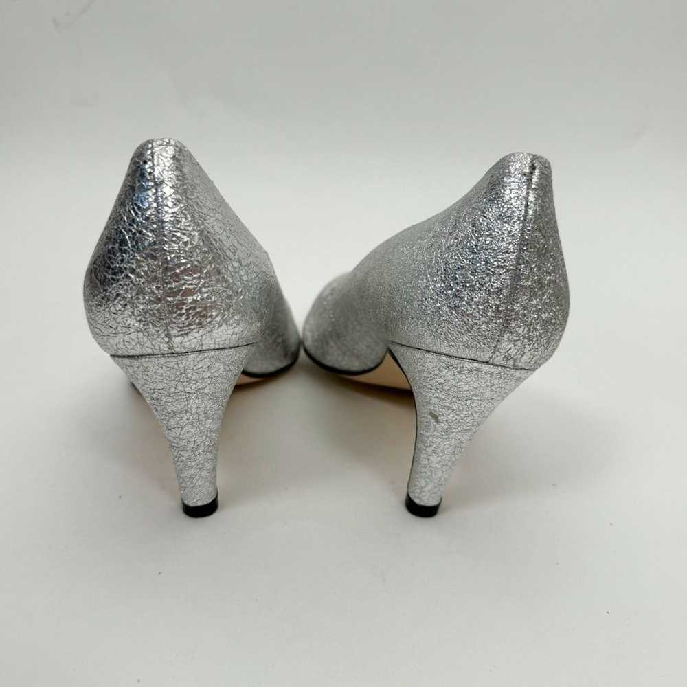 Good American The Icon Pointed Toe Silver Glitter… - image 7