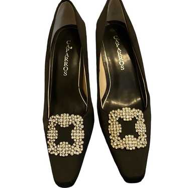 Caparros black low heels size 8