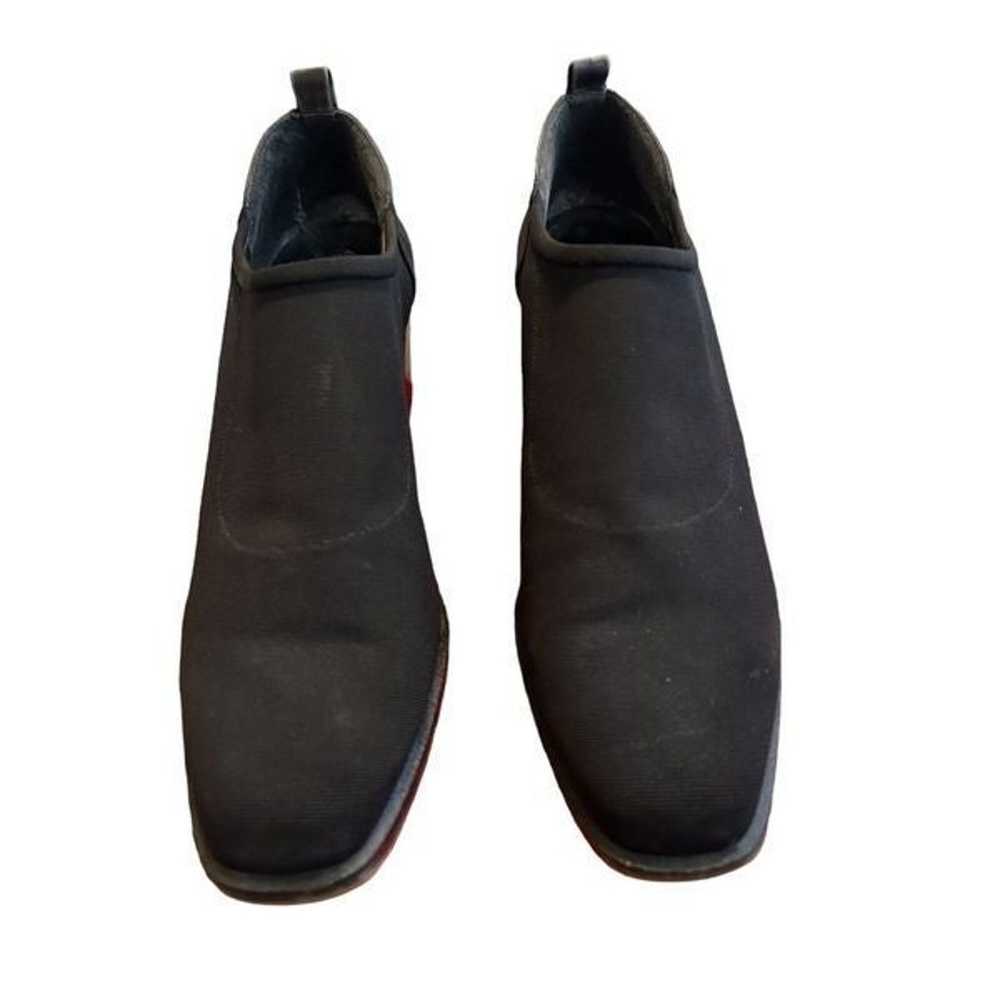 Donald Pliner Black Stretch Nylon Leather Heel Pu… - image 4