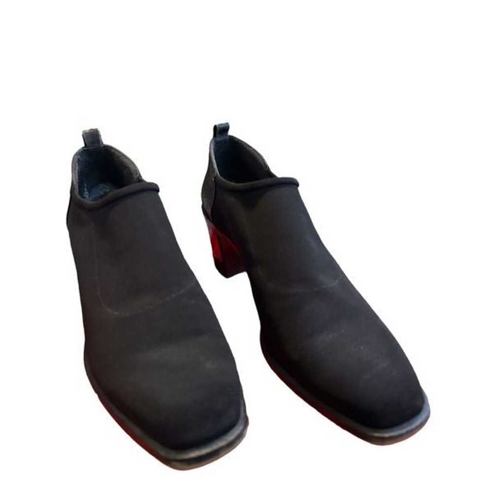 Donald Pliner Black Stretch Nylon Leather Heel Pu… - image 6
