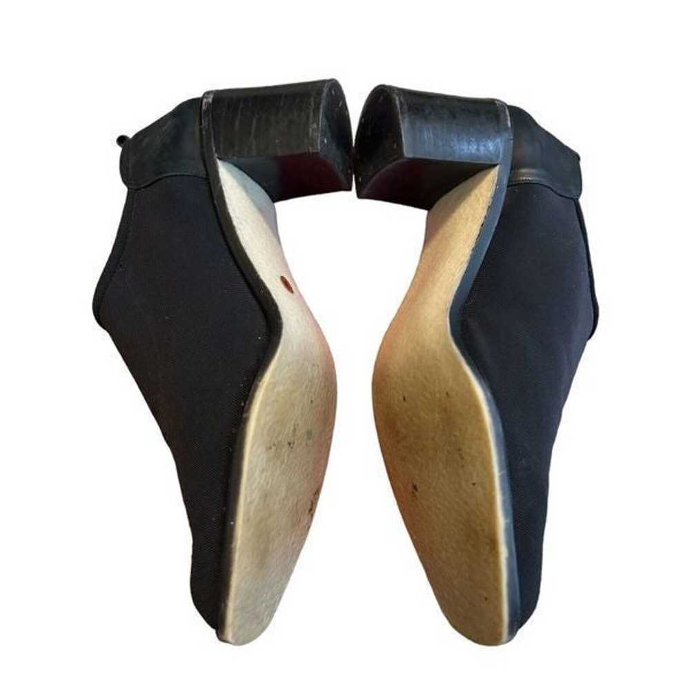 Donald Pliner Black Stretch Nylon Leather Heel Pu… - image 8