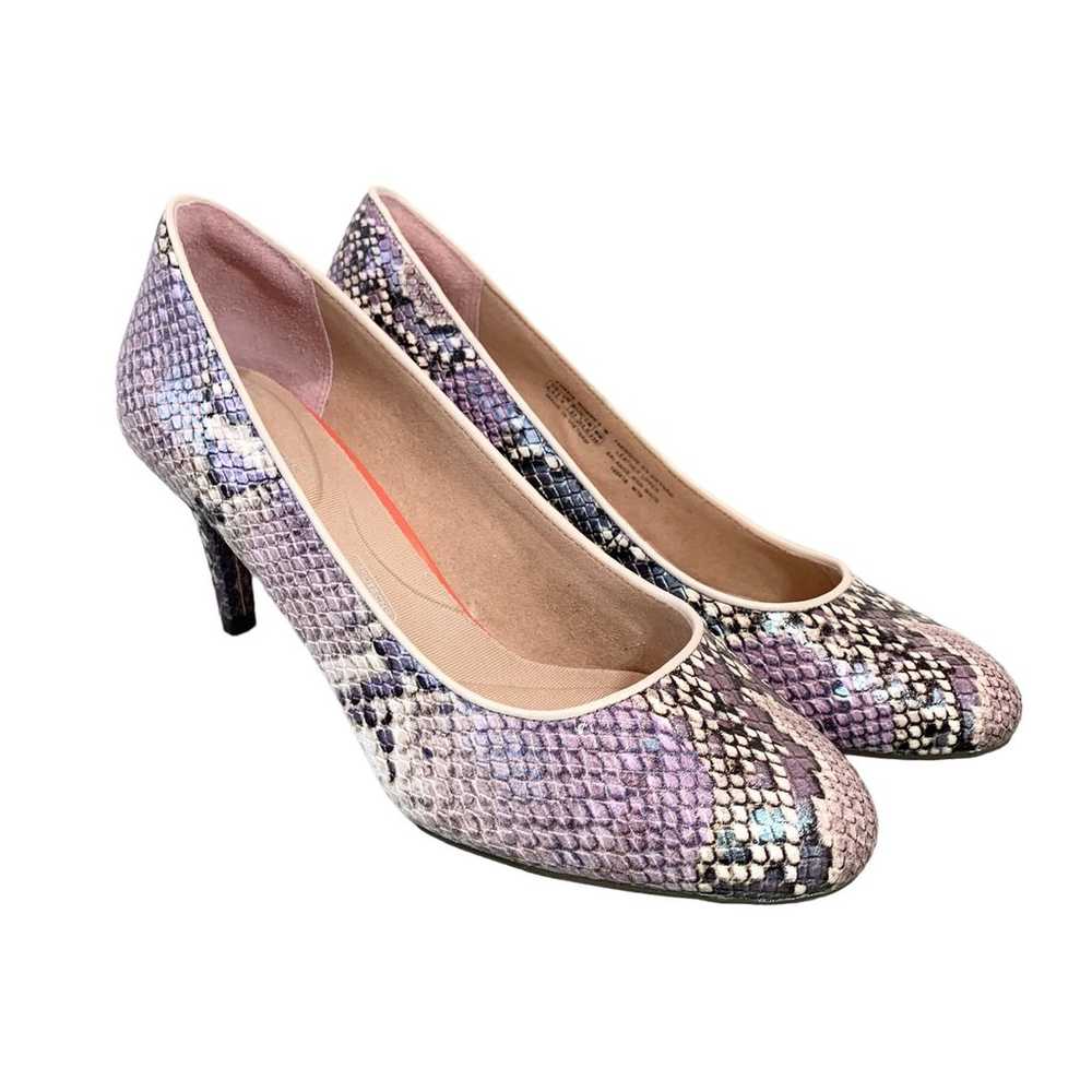Rockport Shoes Pumps Snakeskin Purple 6.5 NWOB - image 1