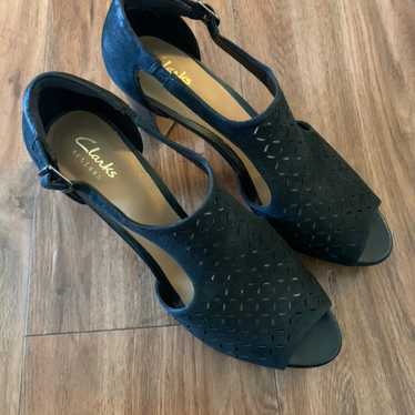 Clarks Jenness Energy Peep Toe Heels 9.5 New