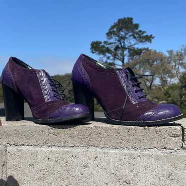Purple Italian leather heels - image 1