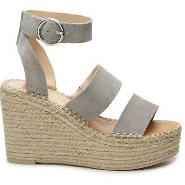 Dolce Vita Shae Espadrille Wedge Grey Suede 7.5 W… - image 1