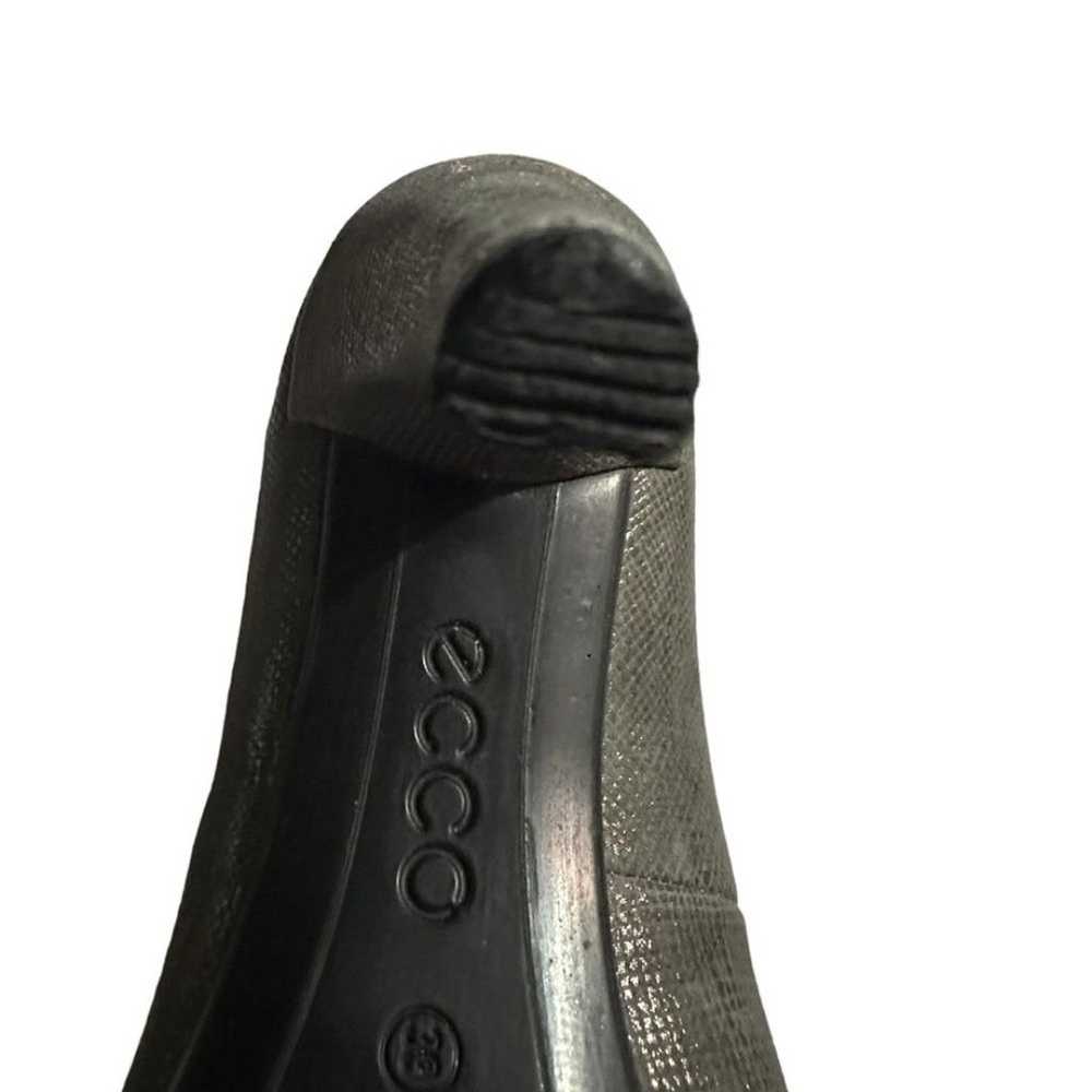 Ecco Snakeskin Print Heel Shape 75 Gray Metallic … - image 7
