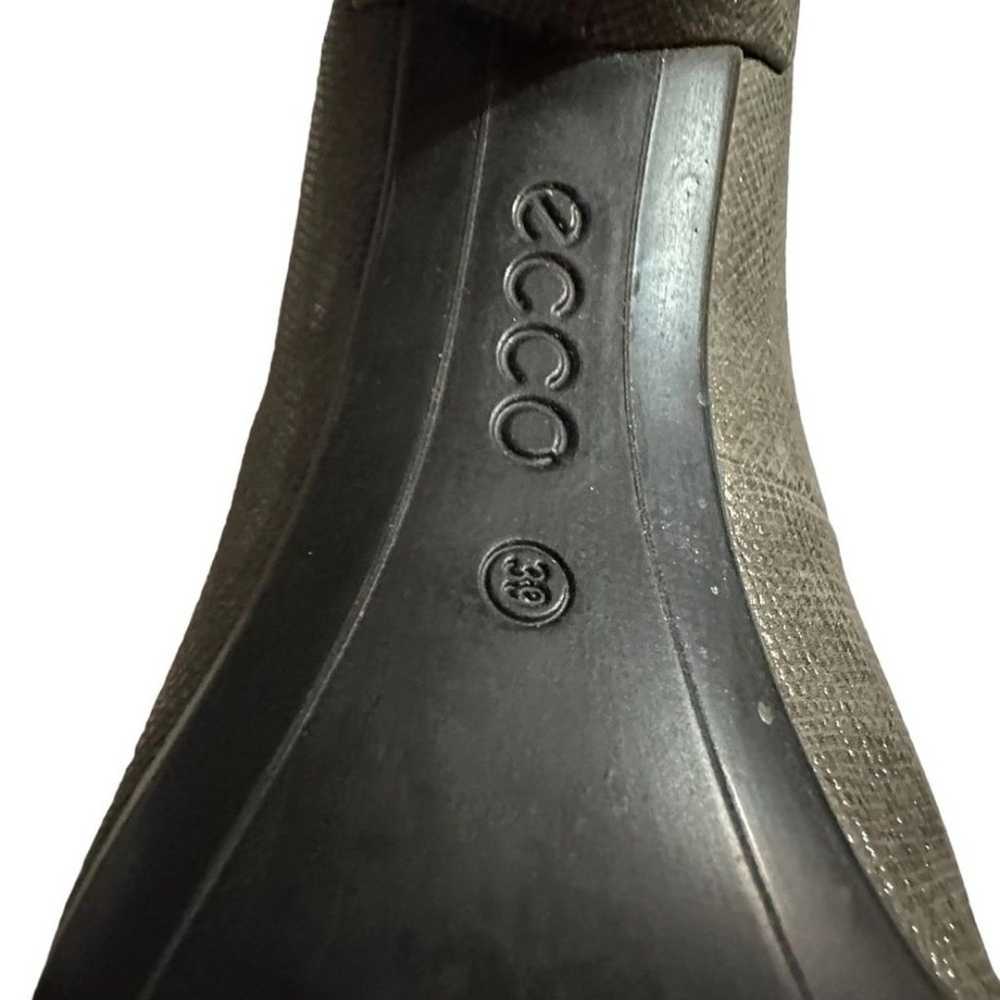 Ecco Snakeskin Print Heel Shape 75 Gray Metallic … - image 8