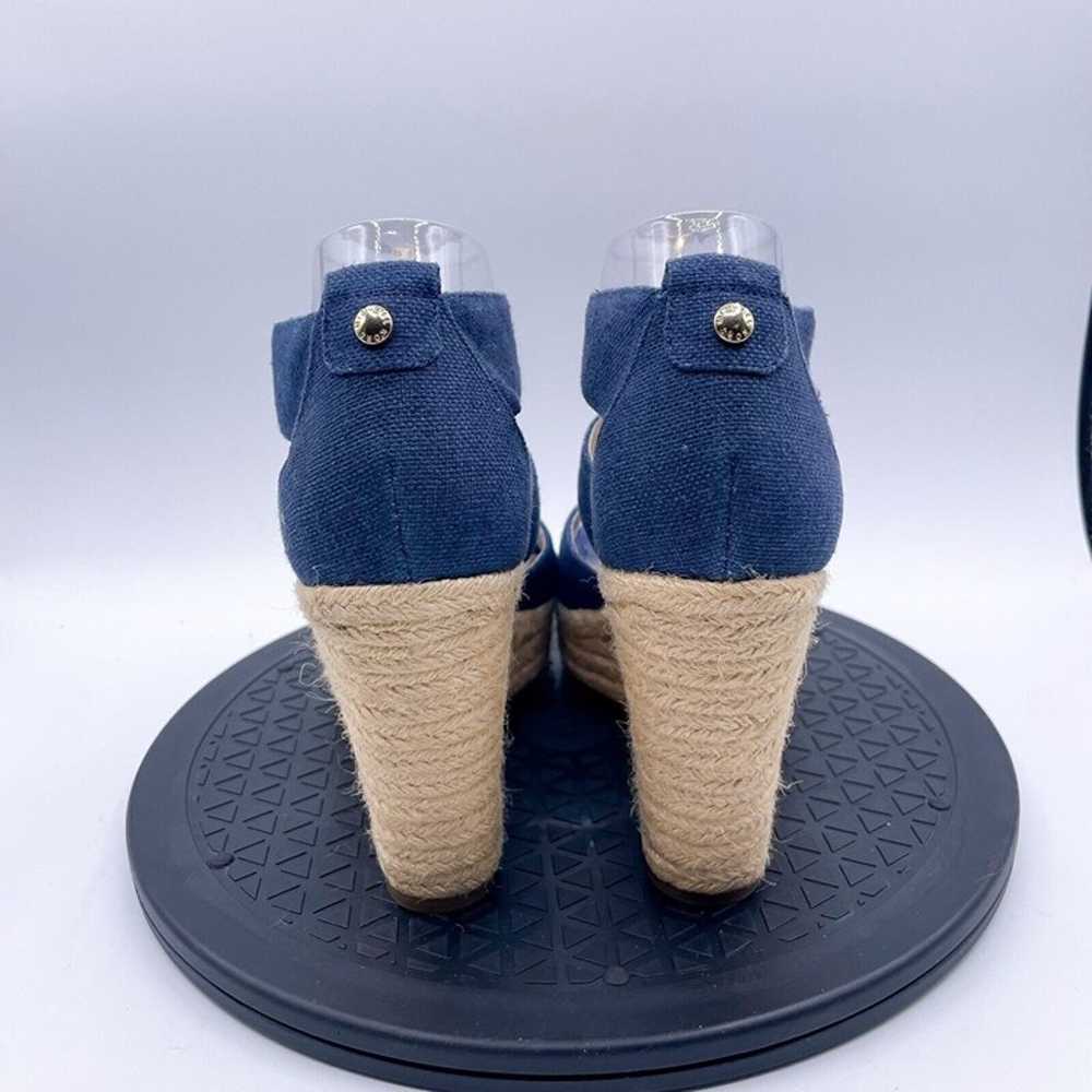Michael Kors Damita Wedge Platform Sandal Blue De… - image 3
