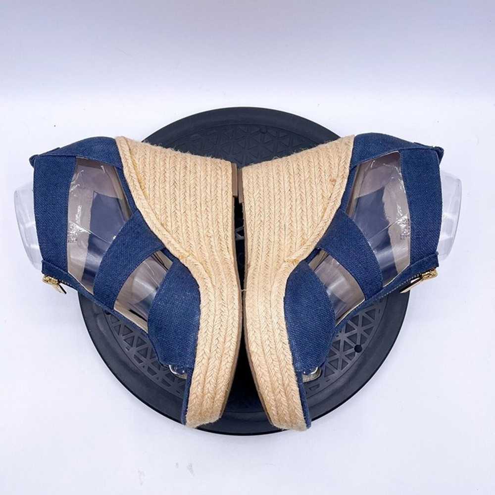 Michael Kors Damita Wedge Platform Sandal Blue De… - image 4