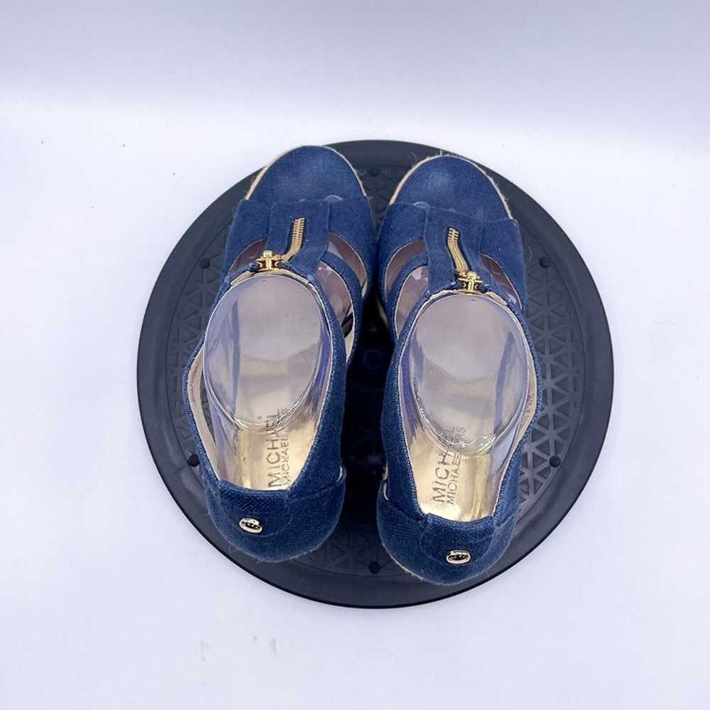 Michael Kors Damita Wedge Platform Sandal Blue De… - image 8