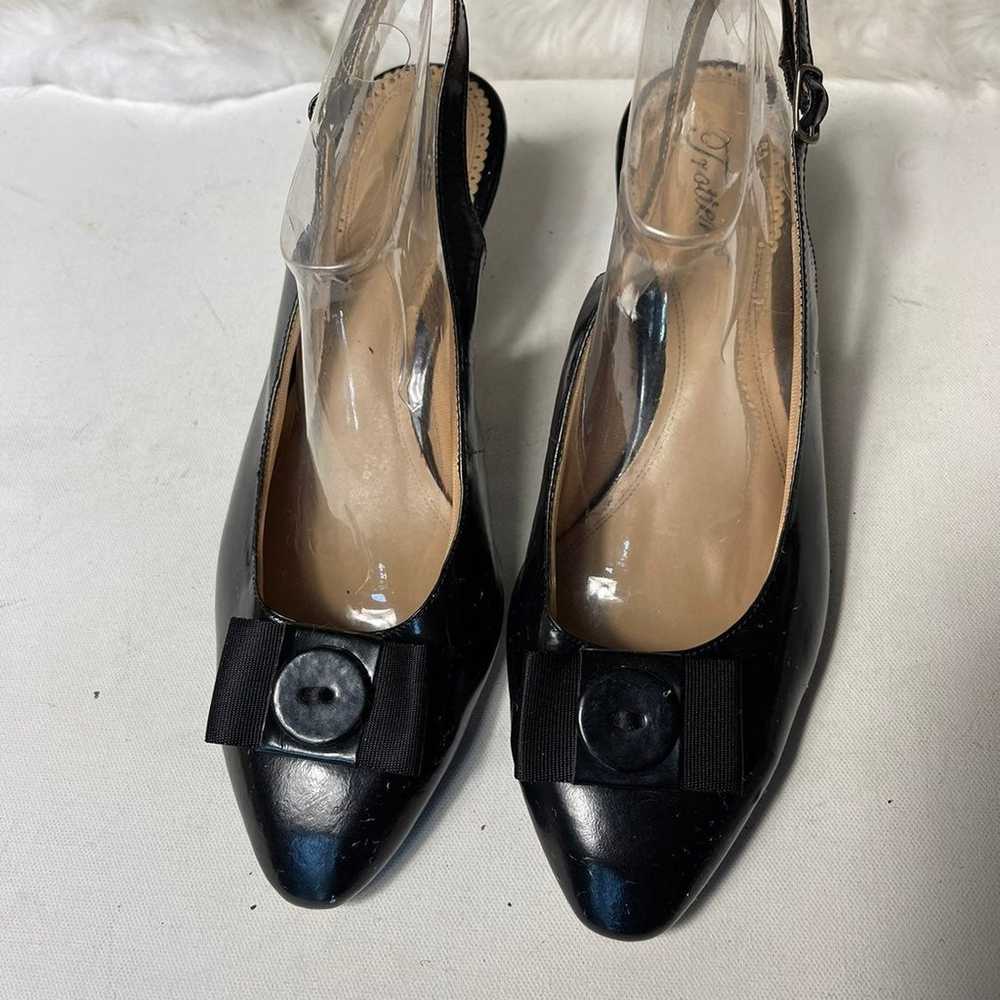 Trotters leather black slingbackshies SZ11W - image 2