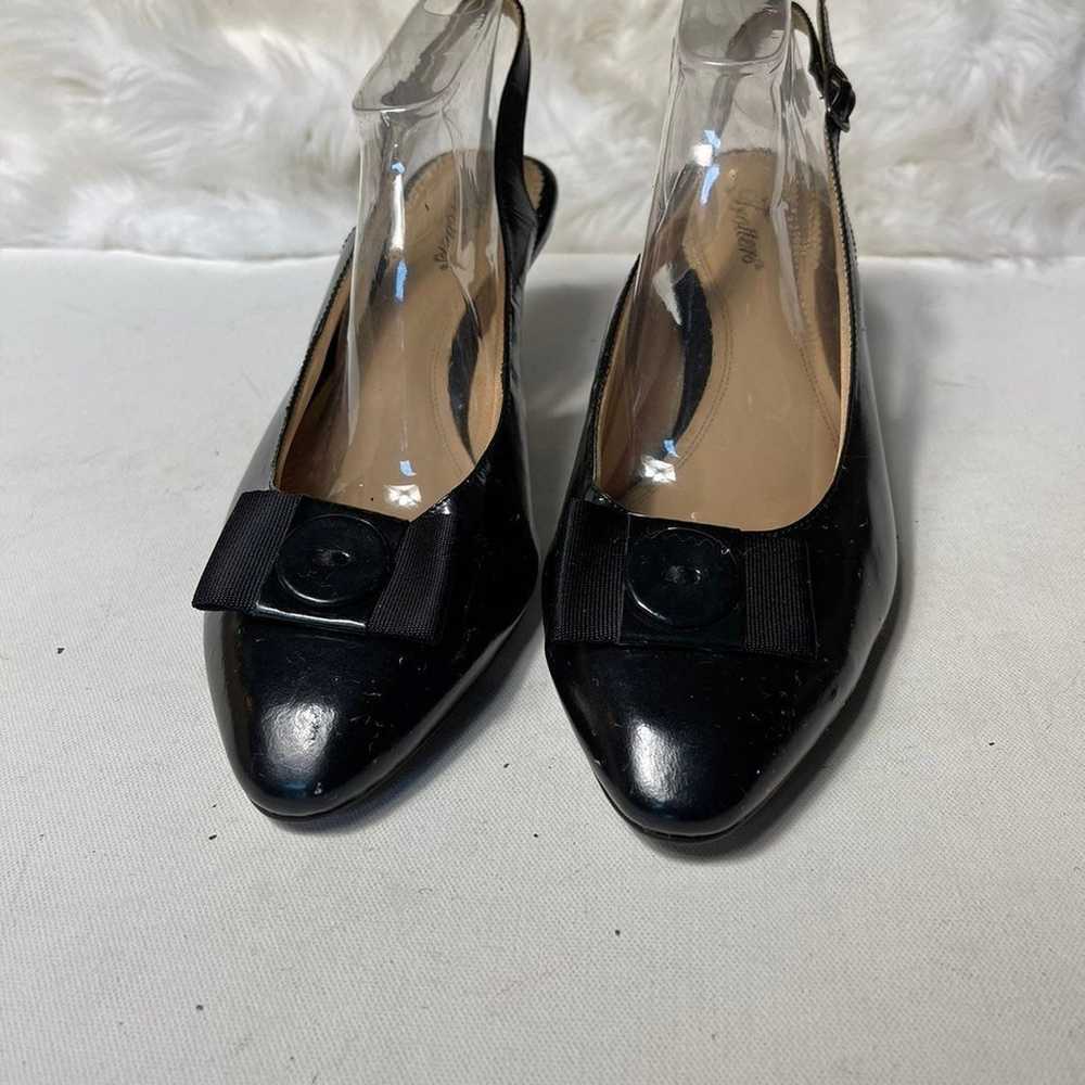 Trotters leather black slingbackshies SZ11W - image 3