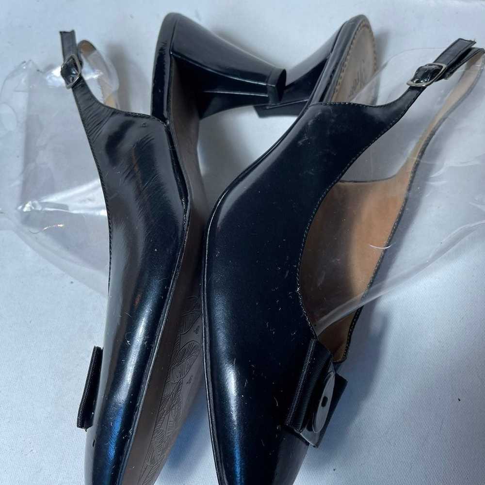 Trotters leather black slingbackshies SZ11W - image 4