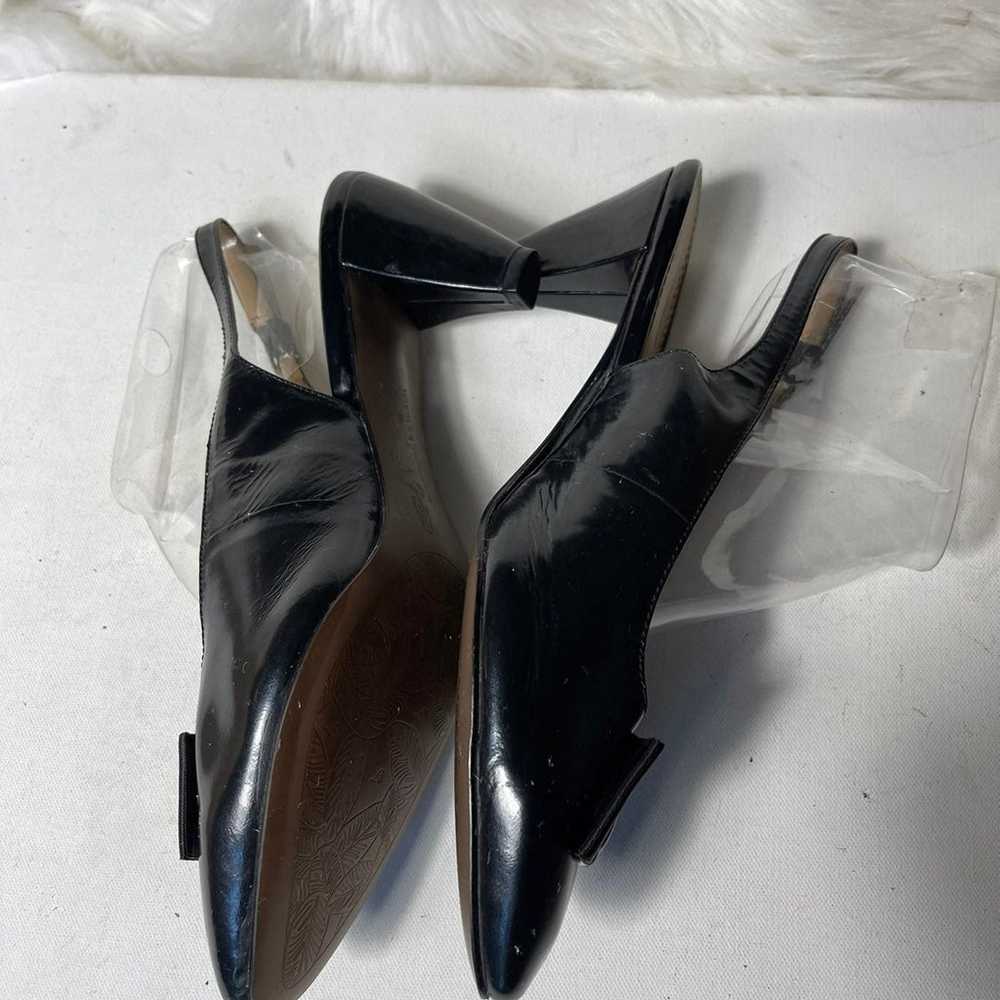 Trotters leather black slingbackshies SZ11W - image 5