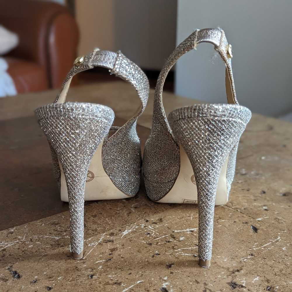 Silver Glitter Heels - image 4