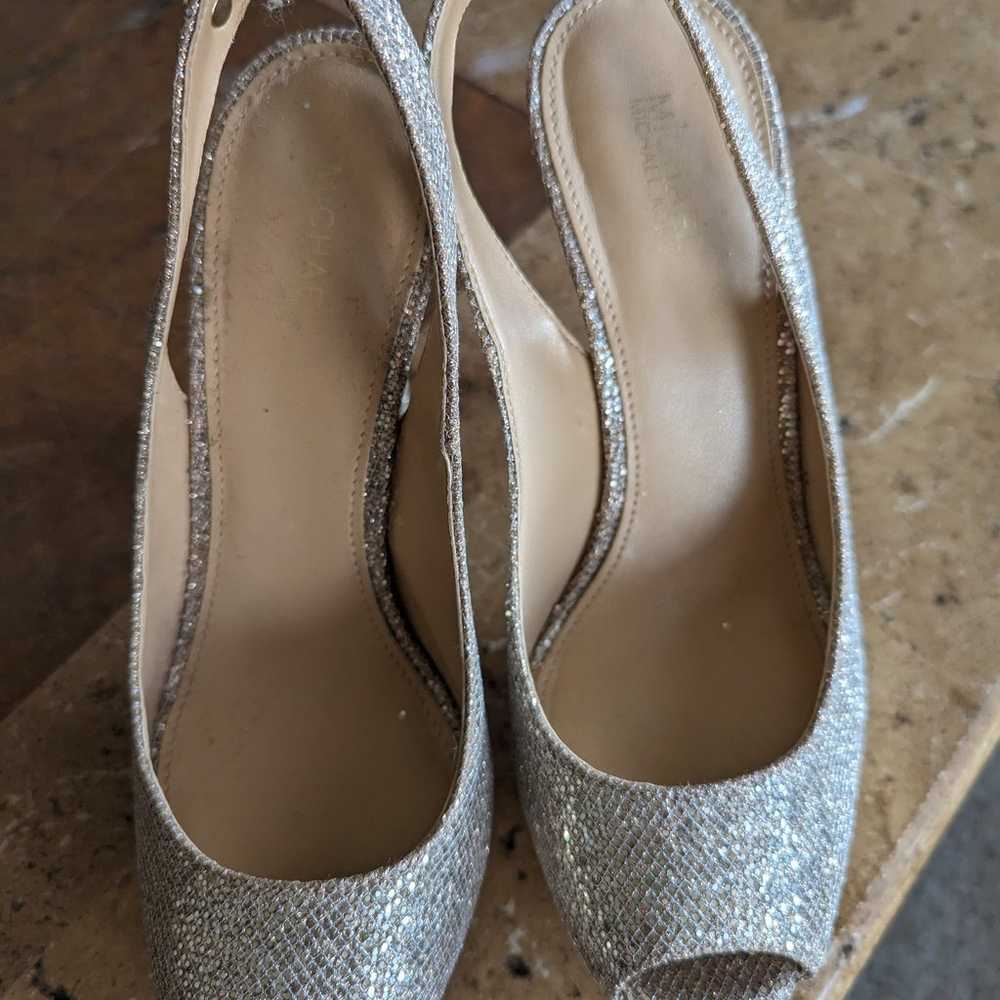 Silver Glitter Heels - image 7