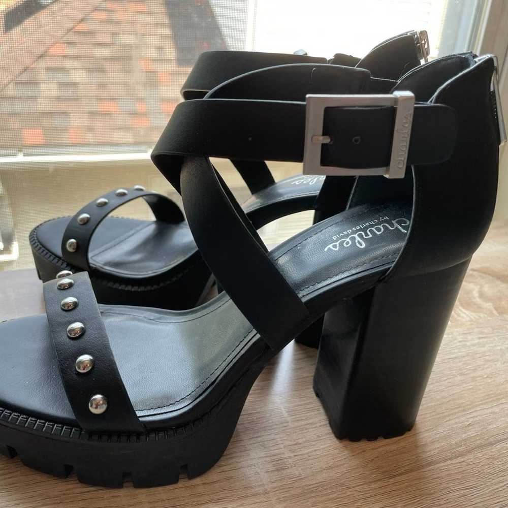 Black block heels - image 2