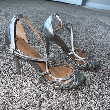 Badgley Mishka Silver high heels - image 1