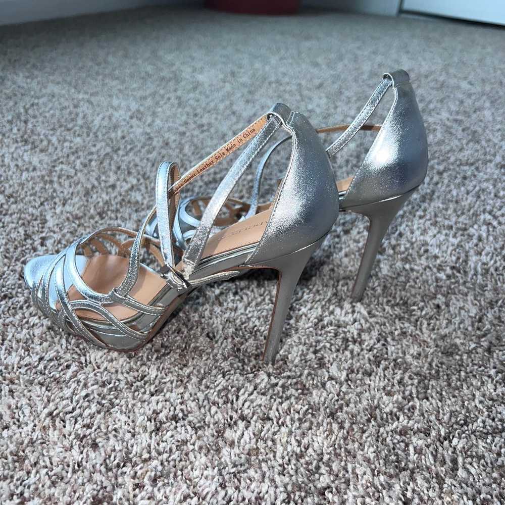 Badgley Mishka Silver high heels - image 4