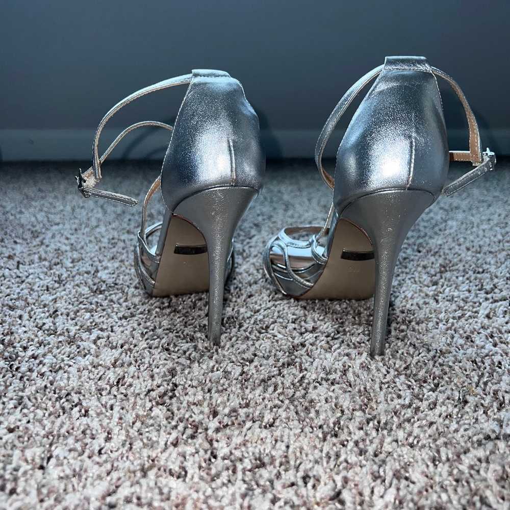 Badgley Mishka Silver high heels - image 5