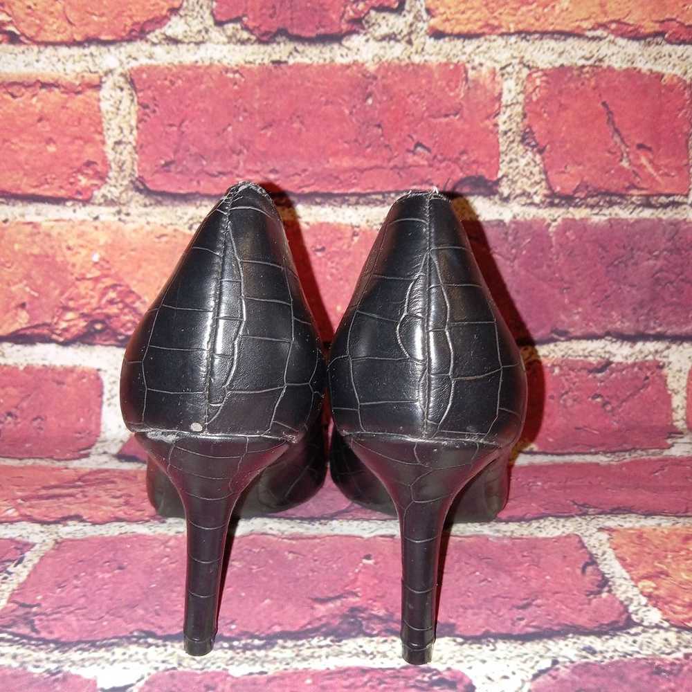 Studio Paolo Womens Pump Heels Size 7.5 Black Lea… - image 3