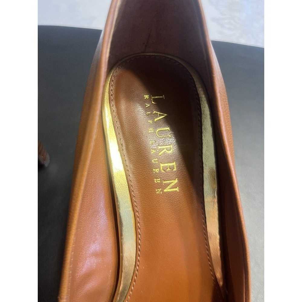 Lauren Ralph Lauren Cognac Brown Leather Mid Heel… - image 10