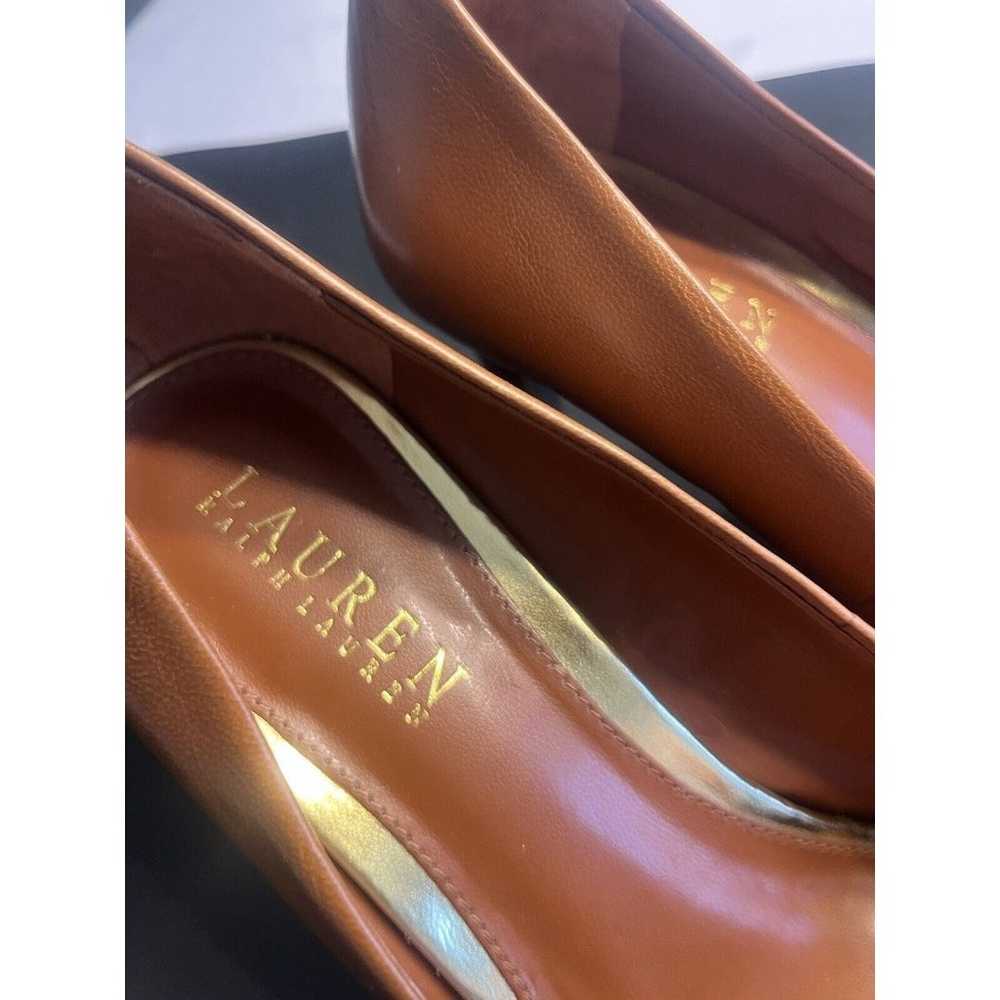 Lauren Ralph Lauren Cognac Brown Leather Mid Heel… - image 4