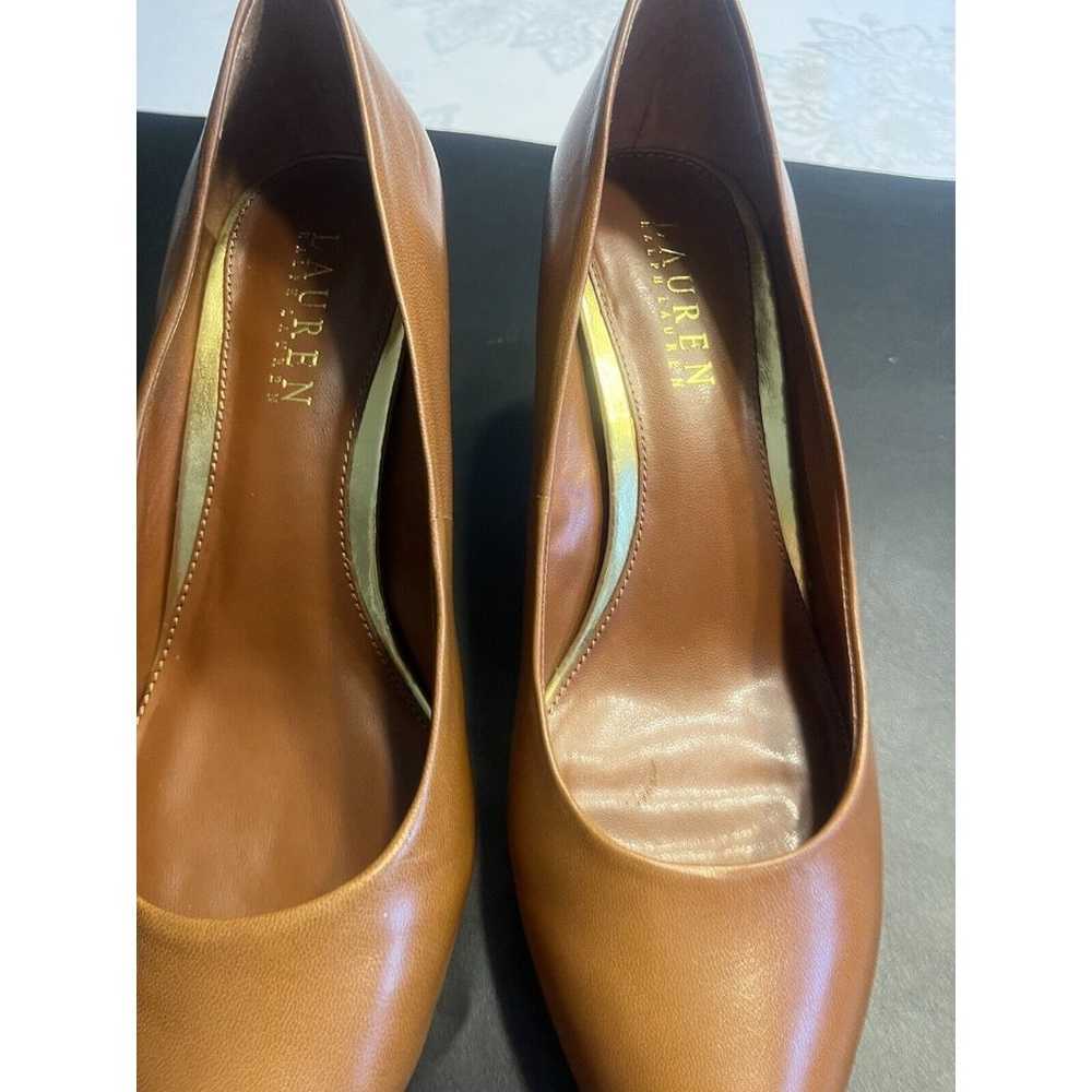 Lauren Ralph Lauren Cognac Brown Leather Mid Heel… - image 9