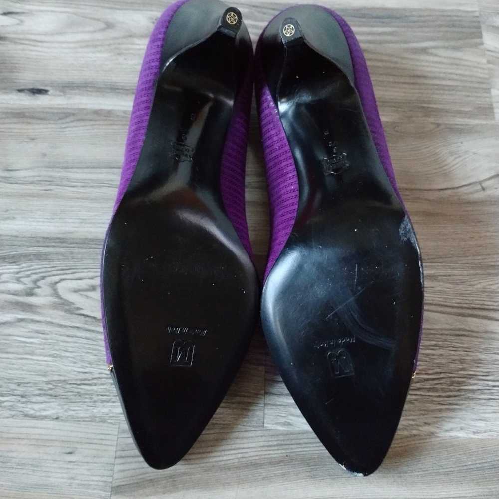 Vintage Bruno Magli Purple Black Heels size 8.5 - image 4