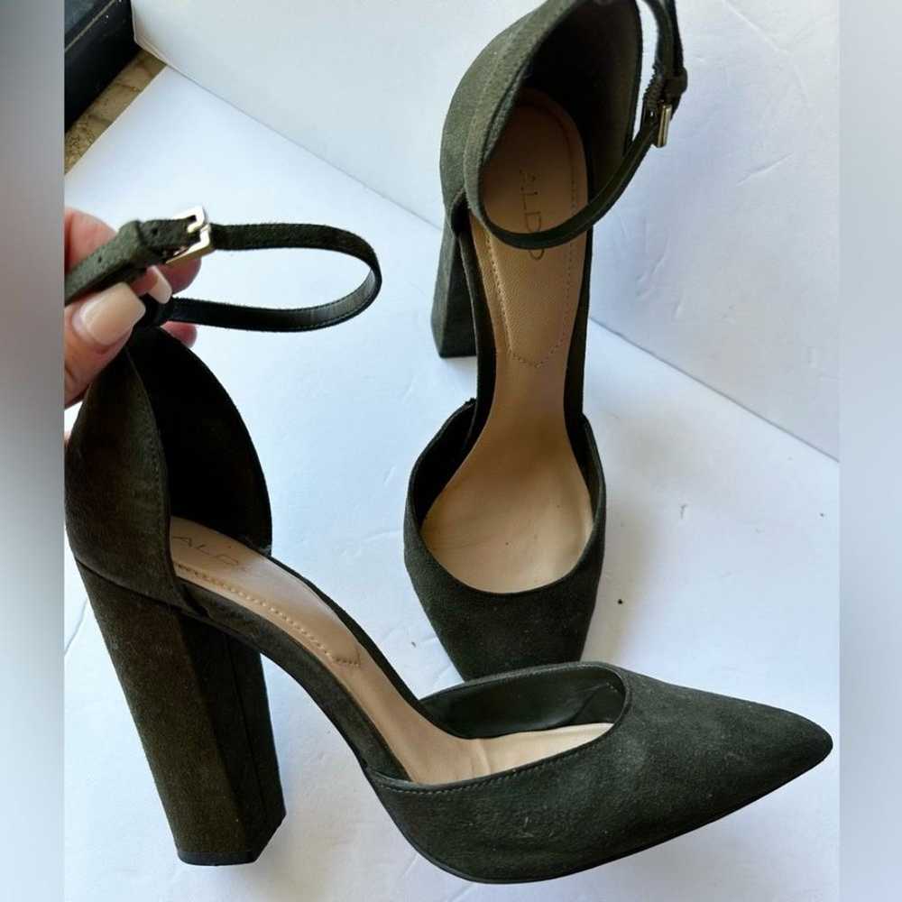 ALDO suede thick close toe heels - image 4