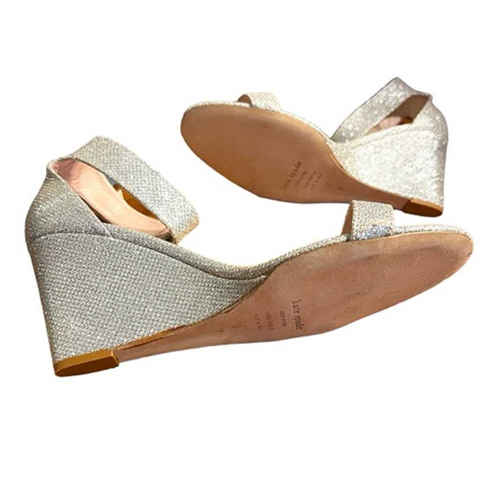 KATE SPADE Silver Glitter Authentic Wedge Heels A… - image 10