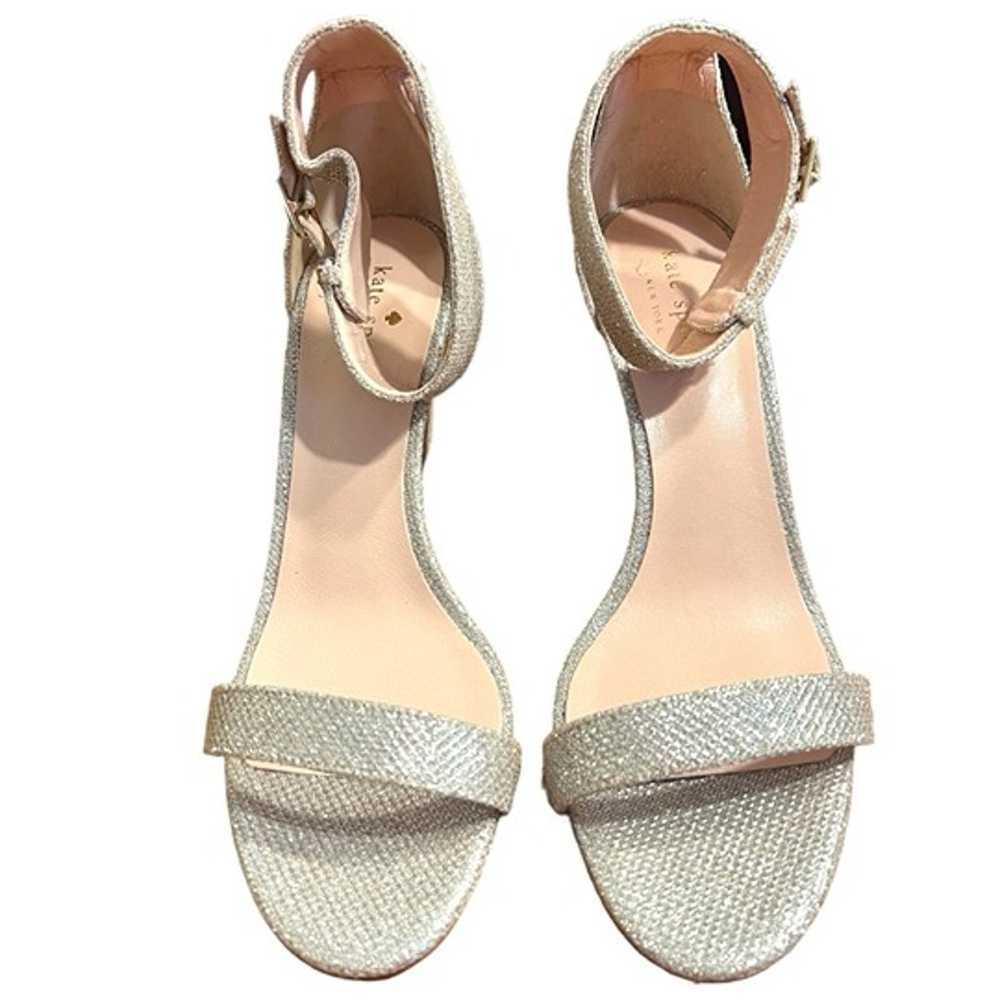 KATE SPADE Silver Glitter Authentic Wedge Heels A… - image 2